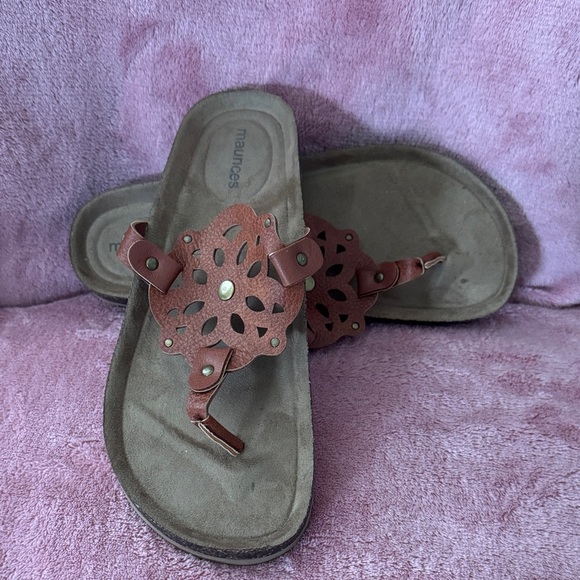 Maurices Brown Cutout Sandals - Picture 1 of 3